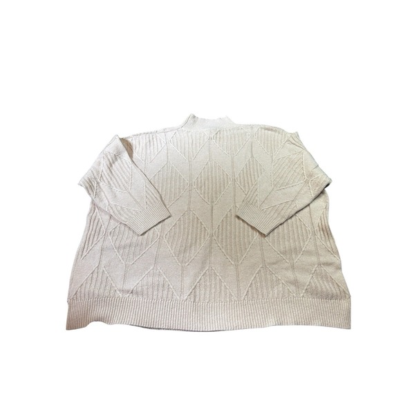 Chic soul (chicsoul.com) Women Cream Turtleneck Sweater 2X Plus - Picture 2 of 6